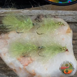 Damsel Olive Bush Fur Leech, Saltwater on the Fly.