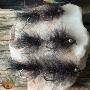Fl. Coal Fire Bush Fur Leech, Saltwater on the fly.
