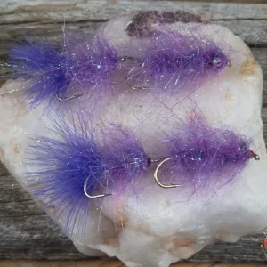 Steelhead Slammer Bush Fur Leech, Saltwater on the fly