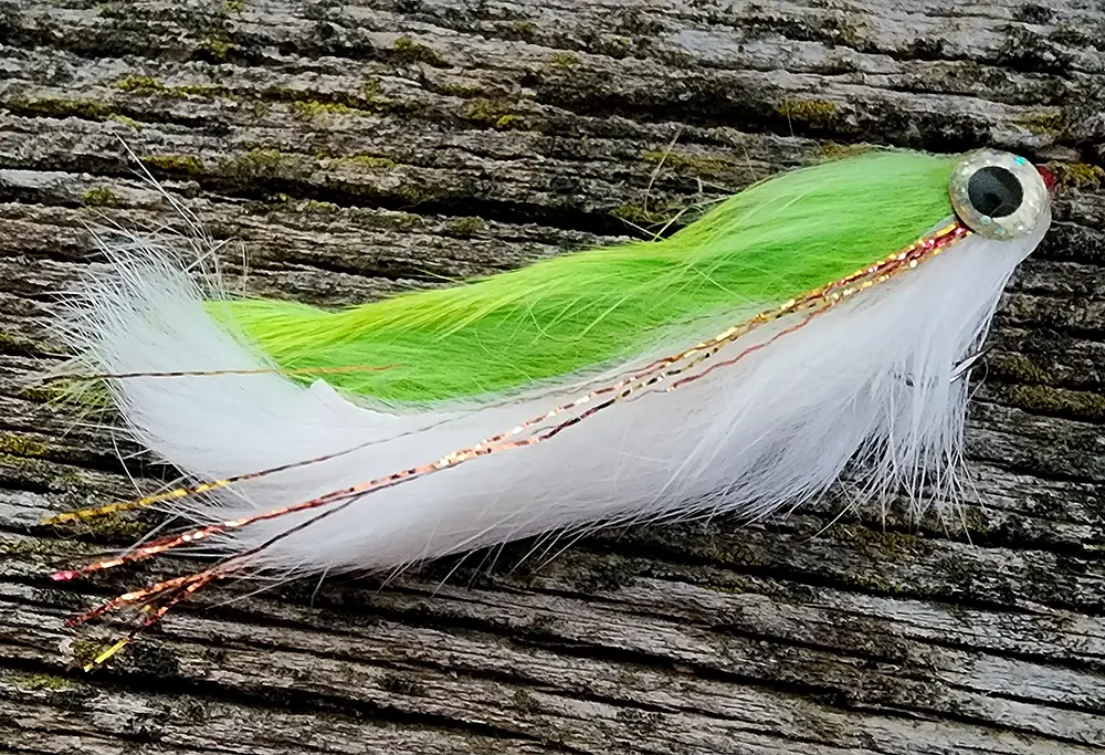 Double Bunny fly pattern, fly fishing Tidal James River.