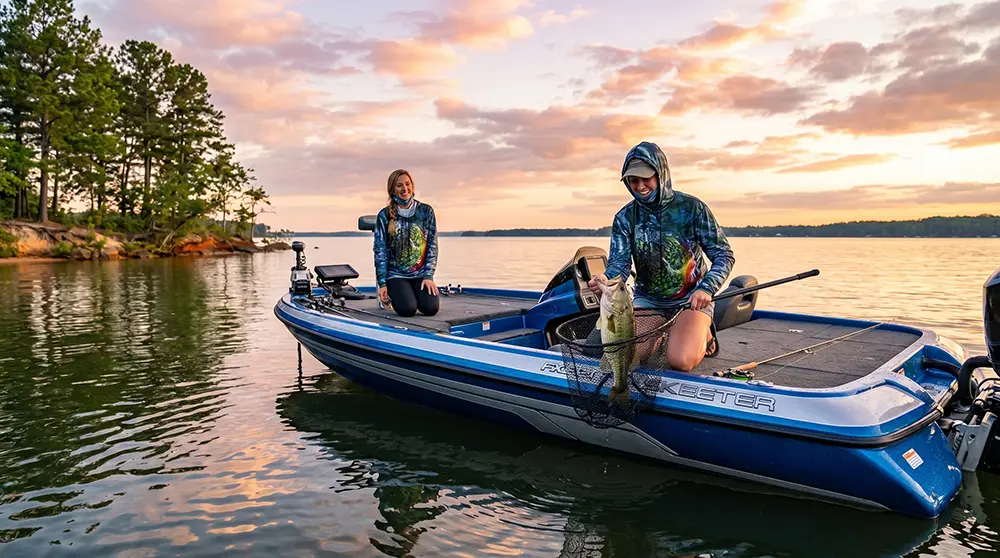 Bass on Buggs Island Lake, Virginia, Saltwater on the fly.