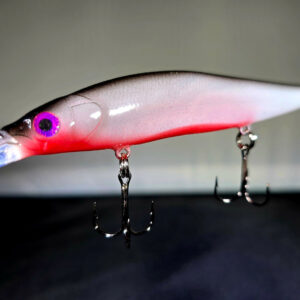 Hot Belly Red 110+1 Suspending Jerkbait, Saltwater on the fly.