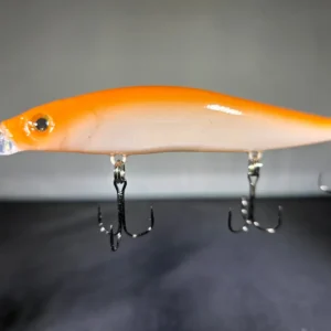 Orange 110+1 Suspending Jerkbait, Saltwater on the fly.