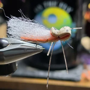 Sunbaked Hopper: orange-top, tan-belly foam hopper with buggy Semperfli body and lifelike silicone legs. A natural, high-visibility terrestrial pattern.