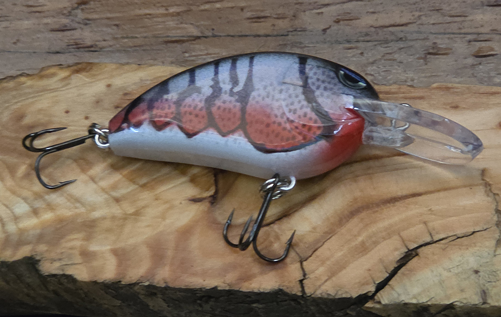 Red white and blue American flag crawfish crankbait fishing lure, Saltwater on the Fly.