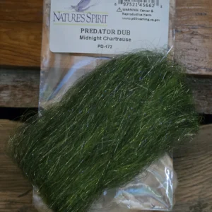 Natures Spirit Predator Dub streamer dubbing in Midnight Chartreuse, Saltwater on the Fly.