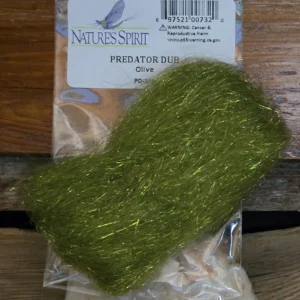 Natures Spirit Predator Dub streamer dubbing in Olive, Saltwater on the Fly.