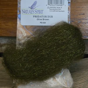 Natures Spirit Predator Dub streamer dubbing in Olive Brown, Saltwater on the Fly.