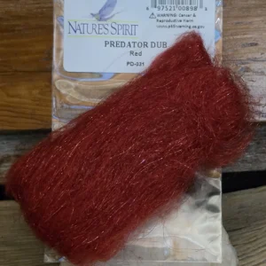 Natures Spirit Predator Dub streamer dubbing in Red, Saltwater on the Fly.