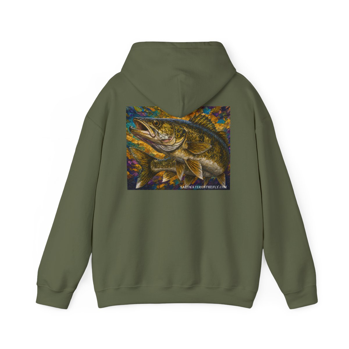 Walleye Fishing Hoodie, Saltwater on the Fly.