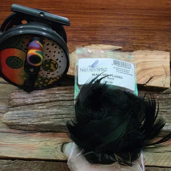 Black Mallard Flank Feathers