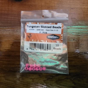 Fl. Pink Tungsten Slotted Beads, Saltwater on the fly.