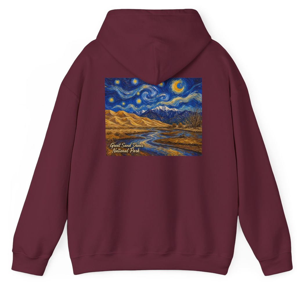 Starry Night Great Sand Dunes Hoodie - Image 3
