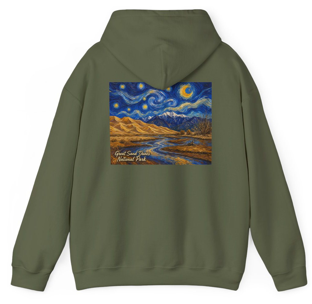 Starry Night Great Sand Dunes Hoodie - Image 4