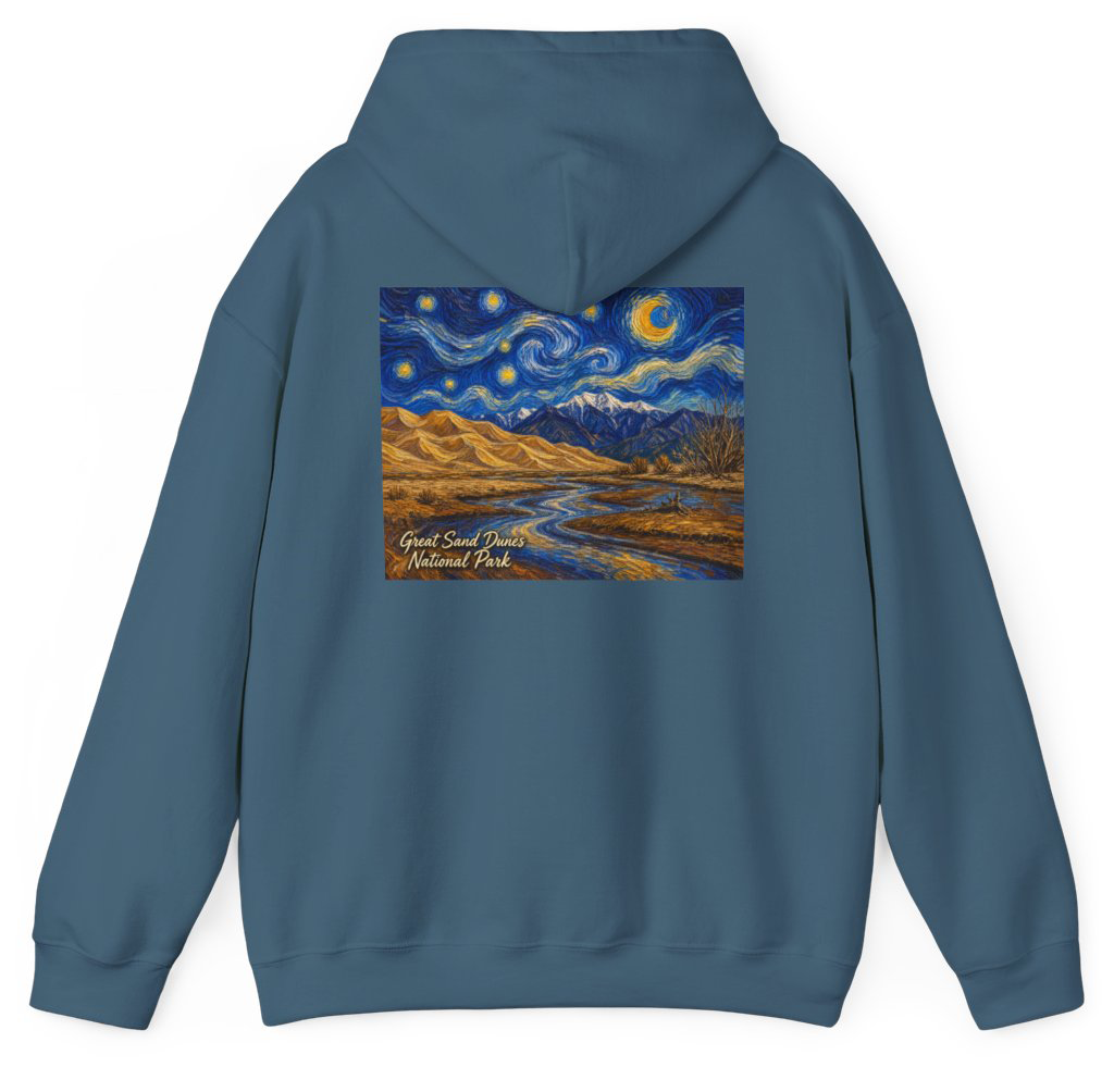 Starry Night Great Sand Dunes Hoodie - Image 2