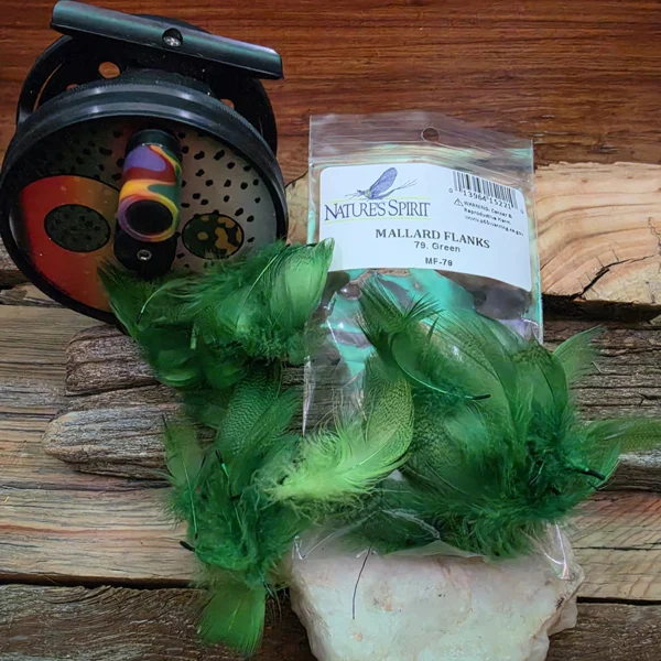 Green Mallard Flank Feathers