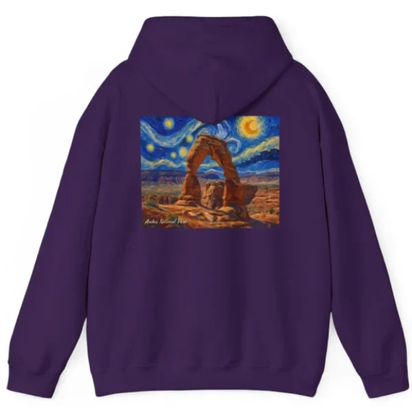 Starry Night Arches National Park Hoodie